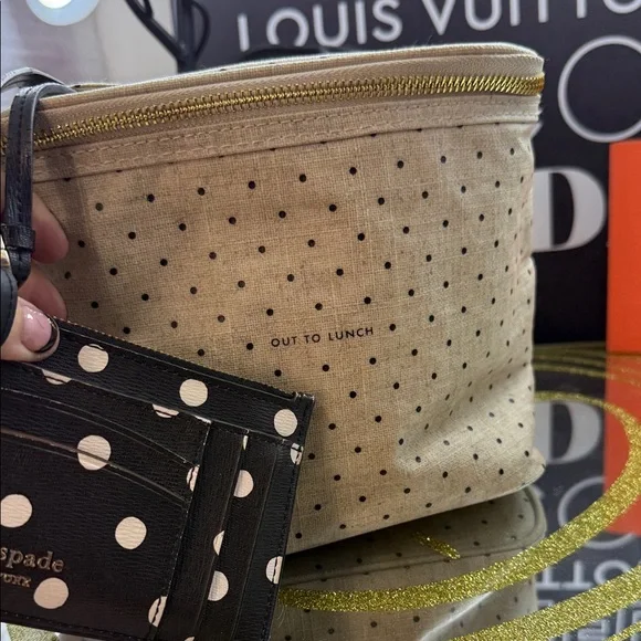 Kate Spade Black and Cream Dot Cosmetic Bag Duo - Picture 9 of 16